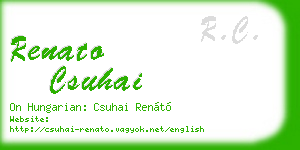 renato csuhai business card